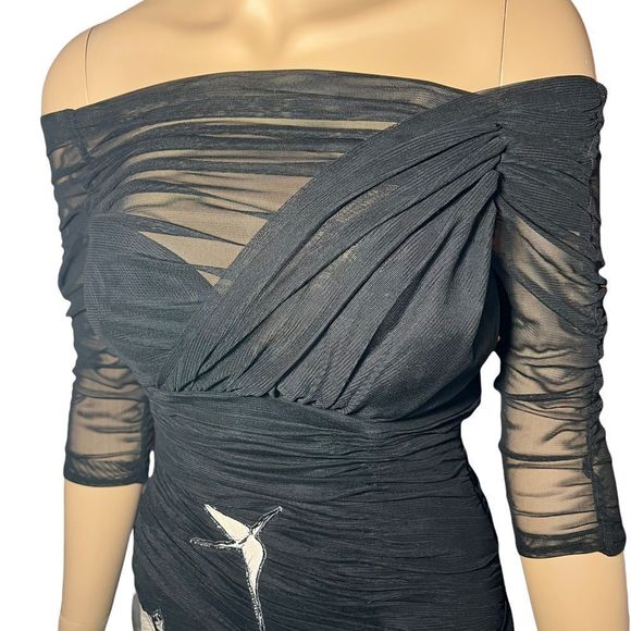 Foley + Corinna black Tulle Dress fitted - Picture 5 of 12